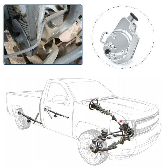 مضخة توجيه كهربائية مع خزان لـ 96-07 جي إم سي يوكون شيفروليه تشيفي تاهو سيلفرادو 15076608 15076609 15076611 15077366 15077397