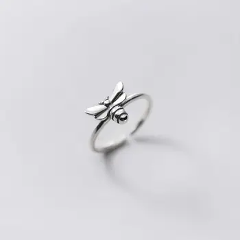 925 Sterling Silver honeybee Adjustable Woman Rings Wedding Luxury Designer Jewelry Gift Female  GaaBou