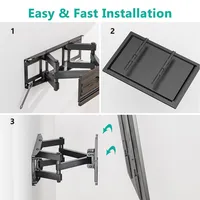 BEISHI TV Wall Mount Bracket for 40-80 Inch LED, LCD, OLED Flat Curved TVs TV Mount with Dual Swivel Arm Extend Tilting Rotation - Image 3