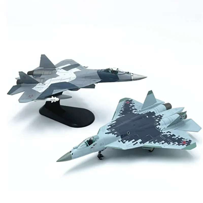 다이캐스트 금속 합금 1/100 스케일 러시아 Su 57 SU57 전투기 비행기 항공기 복제 모델 Su-57 비행기 모델 장난감 컬렉션