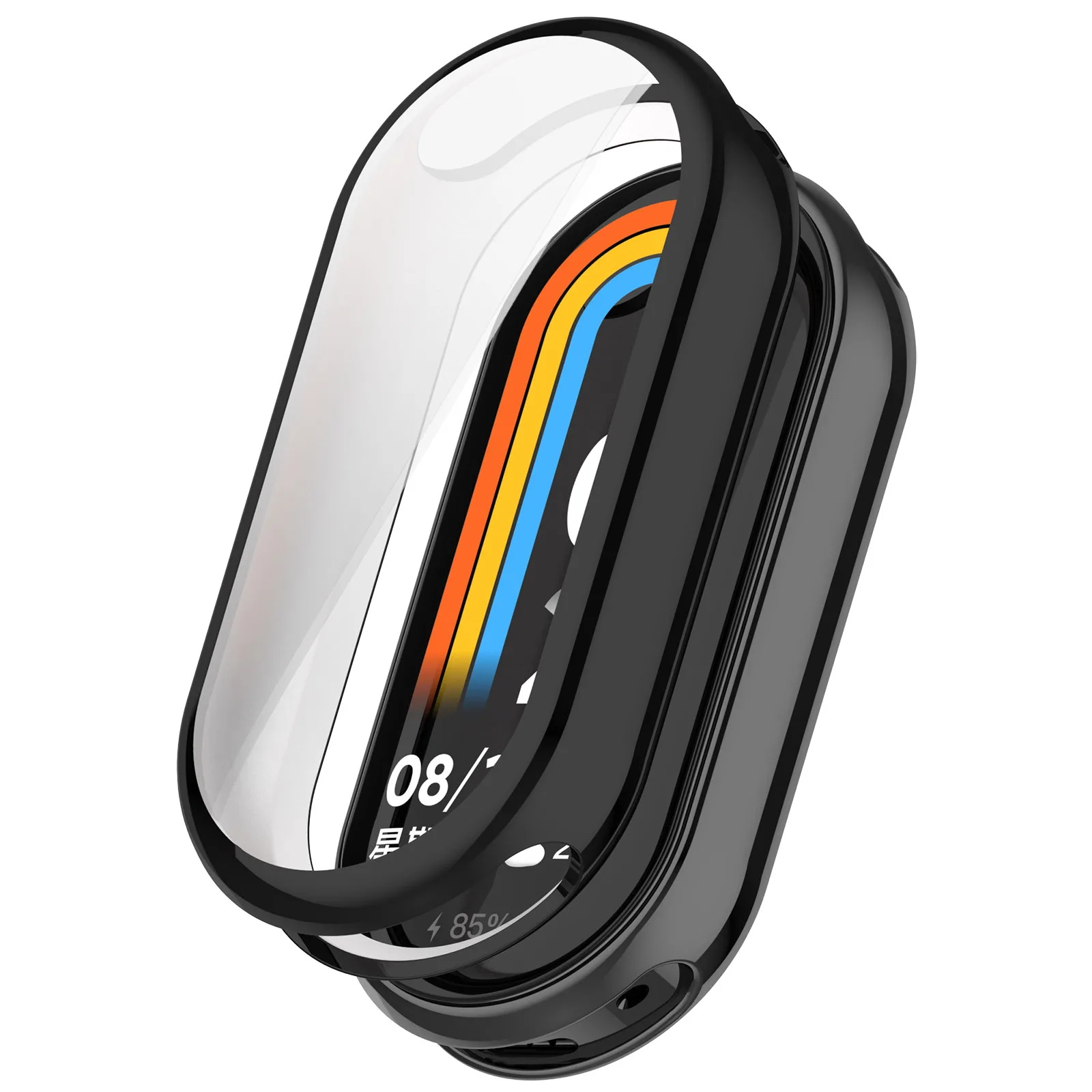 TPU Soft Protective Cover For Xiaomi Mi Band 8 Case Full Screen Protector Shell Bumper Plated Cases For Mi Band 8 smart watch
