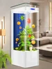 yj9 Free Shipping Vertical Integrated Fish Tank Living Room Small TV Cabinet next to Aquarium Change Water