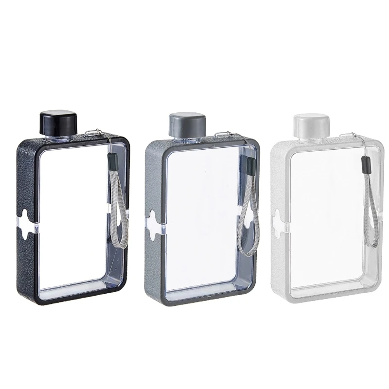 

Large Capacity Drinking Bottle Portable Flat Water Bottles Reusable Travel Mug