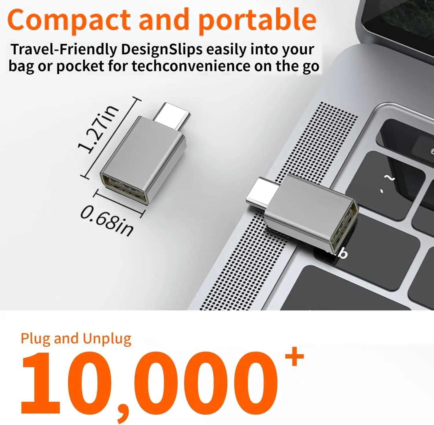 Universal USB-C to USB-A Adapter for Devices and Accessories