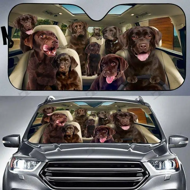 Labrador Retriever Auto Sun Shade Car Windshield Window Cover Sunshade black cat auto sun shade auto cover protector window car accessories custom sunshade auto sun shade personalized gifts