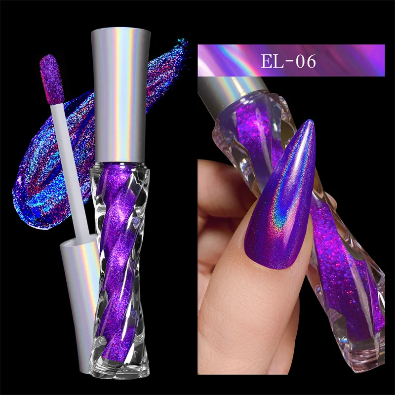 5ml Aurora Powder Liquid Shell Nail Polish Mirror Effect for Nails Chrome  Gel Metallic Painting Gel