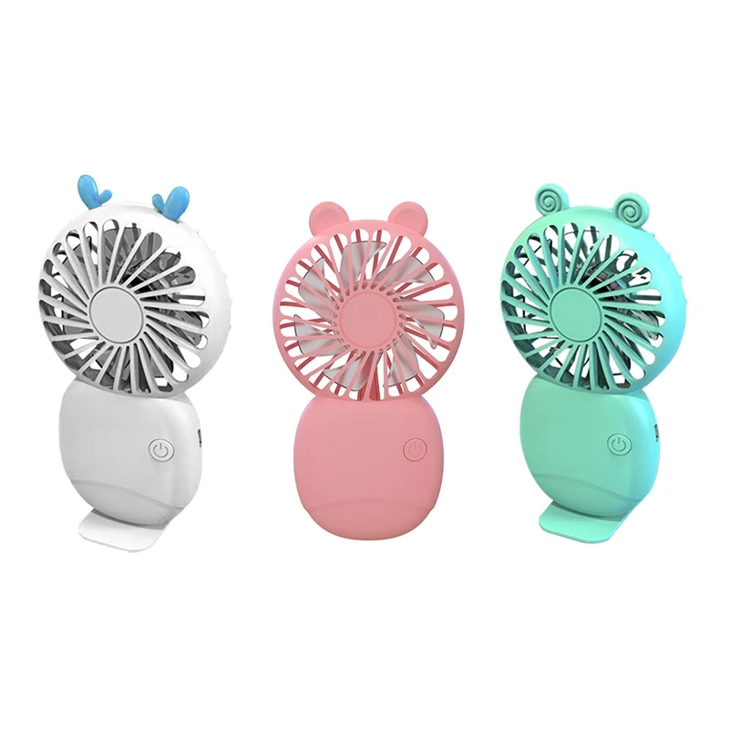 

Summer Portable Mini Fan Small Pocket Fan Cartoon Fan Hand-Held Fan For Outdoor Mini Electric Fan