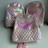 New Mermaid PU Backpack Custom Student School Bag Large Capacity Girl's  Backpack Personalized Name Birthday Gift Bags 3