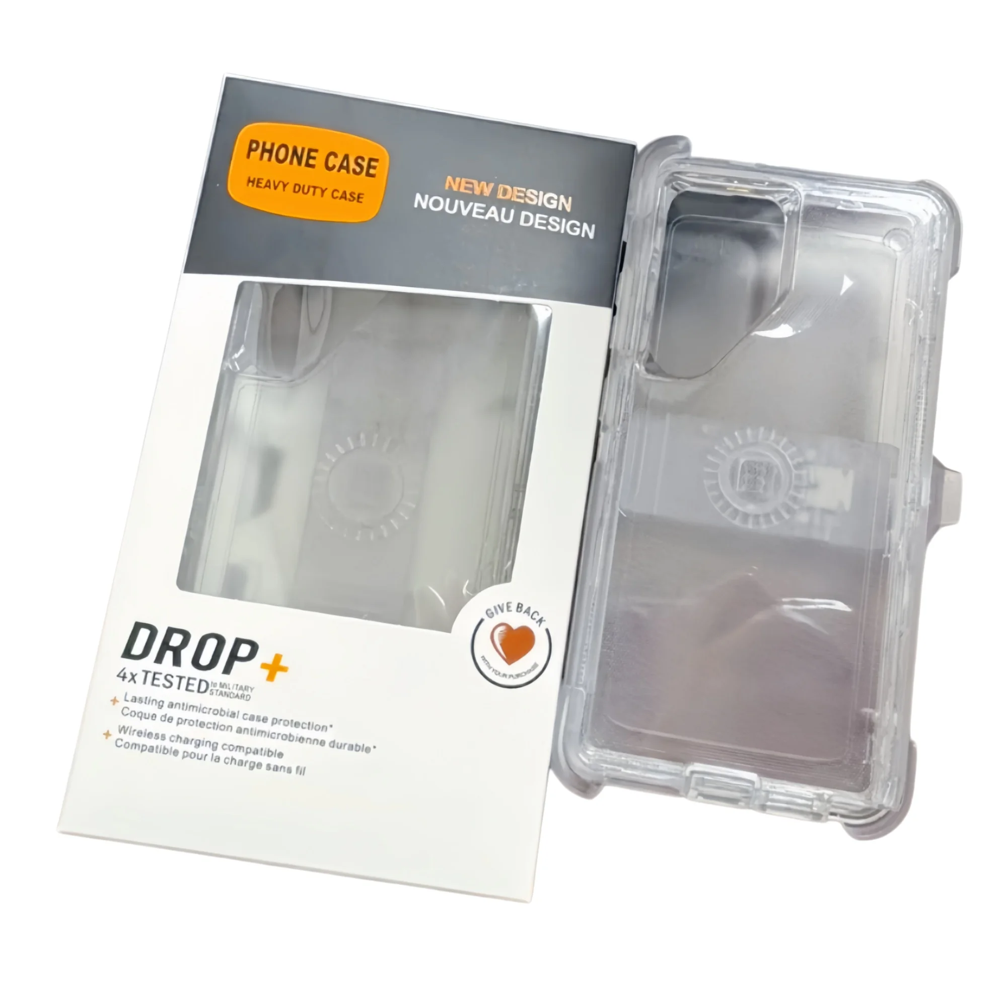 Rugged Military Grade Armor Defender Phone Case with Clip Box and Anti-Drop Protection