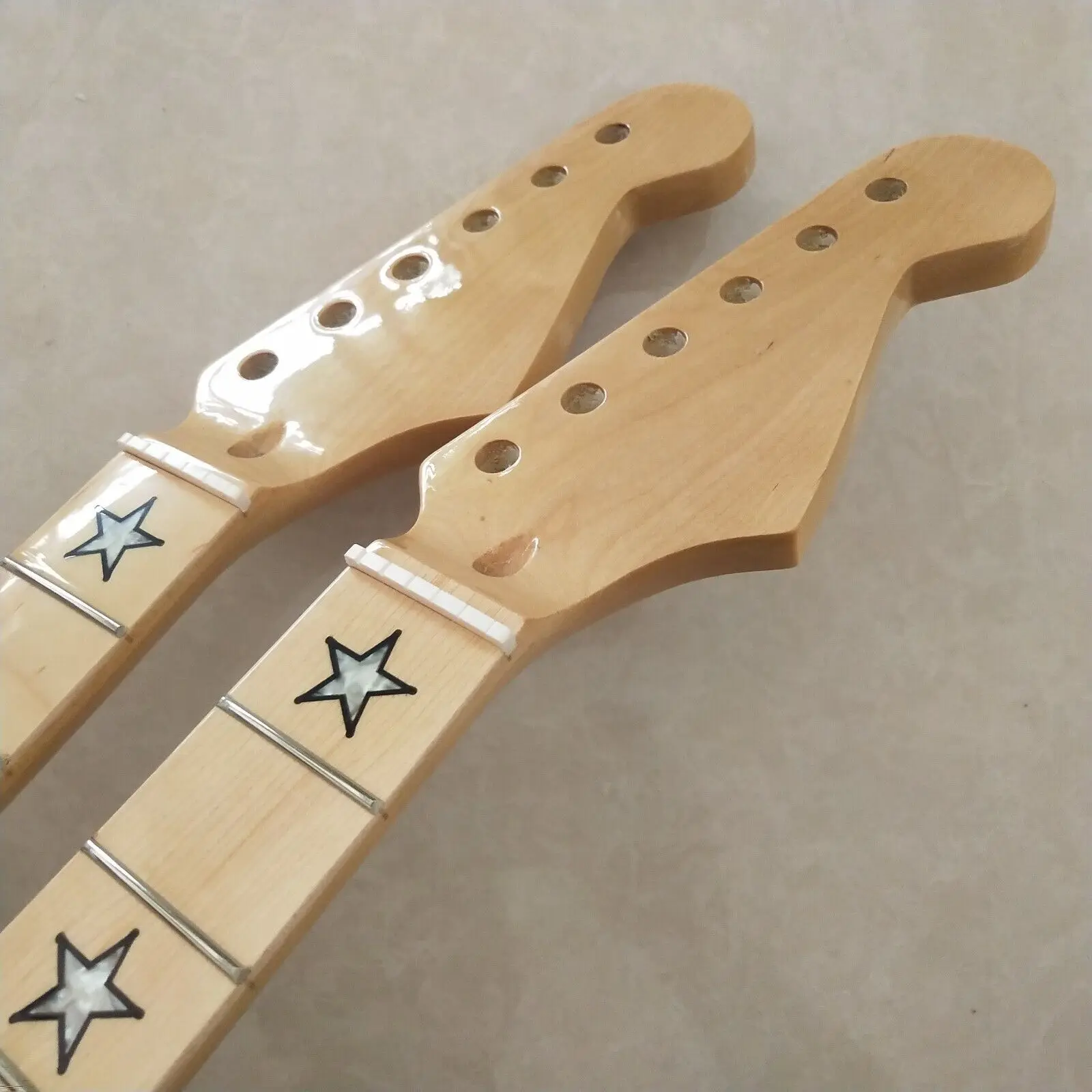 

2pcs Replace Maple Guitar Neck parts 22Fret 25.5" Maple Fretboard Star Inlay