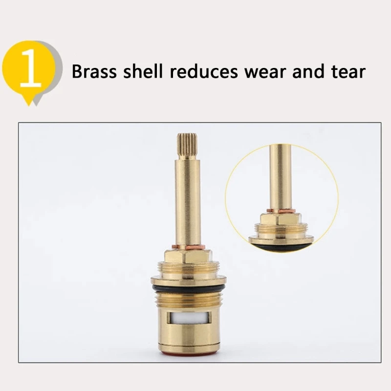 Faucet Valves Brass Ceramic Stem Disc Cartridges for Hot Cold Water Kitchen Tap