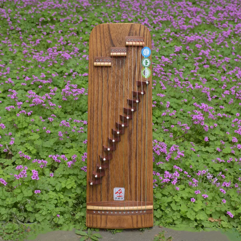 Stringed Instrument 70cm small Guzheng Portable half Zither all Platanewood with Colorful Strings Performance Training
