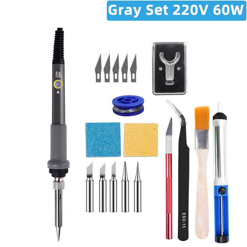 arc welders 60W Digital Electric Soldering Iron Kit 220V Adjustable Temperature Welding Repair Tool Ceramic Heater Soldering Tips Rework best soldering iron for electronics Welding Equipment