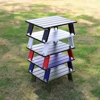 Portable Outdoor Beach Table Ultralight Foldable Camping Table Mini Aluminum Table Garden Party Trip Hiking Table 6