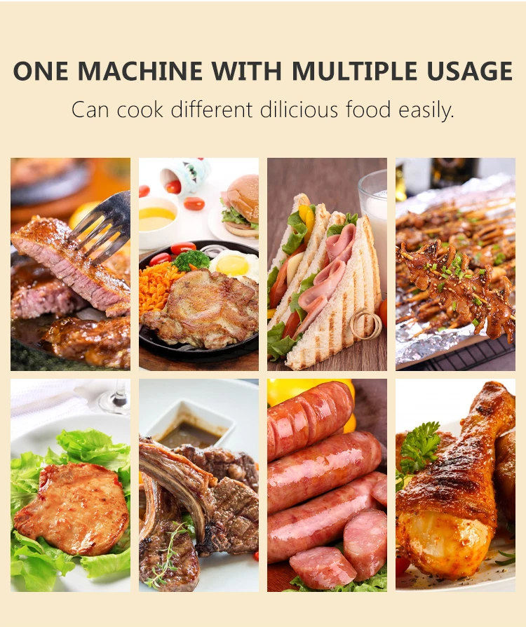 Hot selling cheap price Cast Iron/Electric Sandwich Maker Panini Press Grill Double Plate Food Machinery  Grill Press Grill 6
