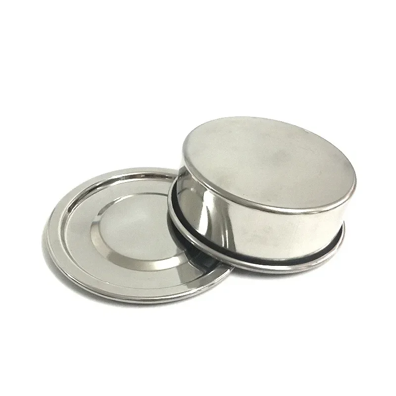 Cover And Tray For Test Sieve Diameter 10 cm 304 SUS Lid And Bottom For Laboratory Sampling Inspection Pharmacopeia Sieve