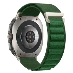 Alpine Loop Nylon Strap - Premium Wristband Accessory - Watch 8 Classic 46mm (Army green)