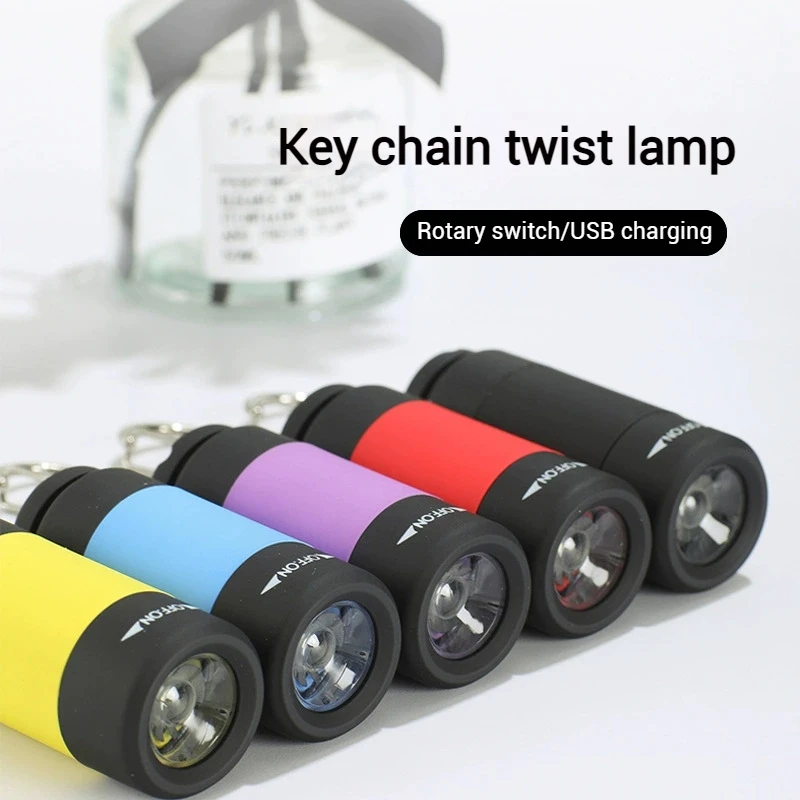 Mini USB Rechargeable LED Flashlight Pocket Keychain Flashlight Waterproof 1pc handheld flashlight pocket flashlight