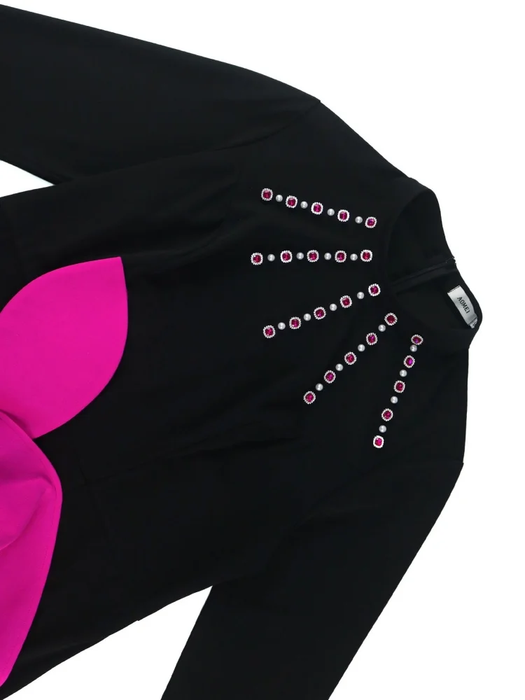 Wmstar Dress Whomen Wholesale African Style Long Sleeved with Contrasting Colors Fashionable Party Banquet Dress Form Fitting