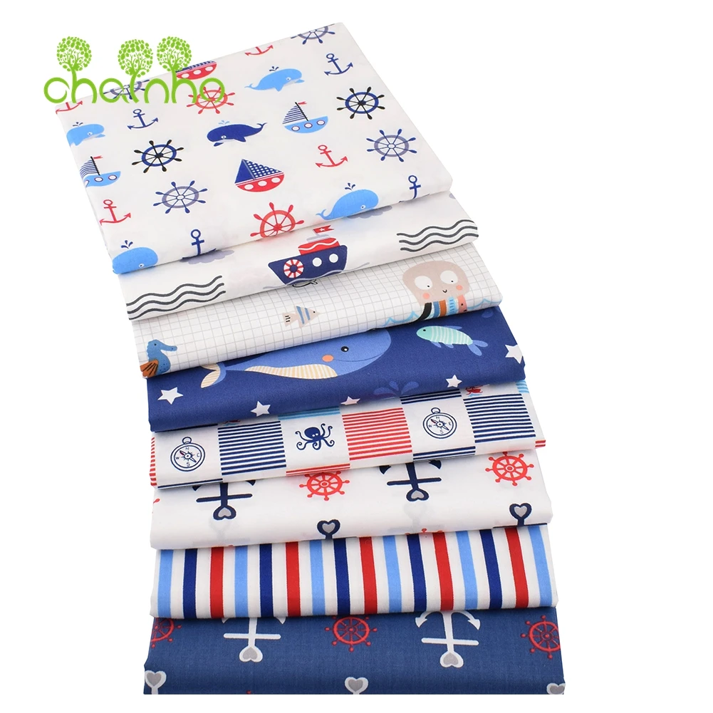 

Chainho,Printed Twill Weave Cotton Fabric,Patchwork Cloth,DIY Sewing Quilting Material,Saclin Style Series,3 Specification,CC145