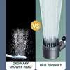 New High Pressure Shower Head 3 Modes Adjustable Spray with Massage Brush Filter Rain Shower Faucet Bathroom Accessories 6