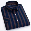 2024 Summer  Regular Fit Classic Young Cotton Plaid Short Sleeve Shirts For Men Plus Size  England  Style Shirts Man's Clothing 2
