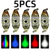 5PC LED Fishing Lures Flash Lamp Artificial Bait Deep Drop Underwater Eye Shape Flasher Diamond Lights Spoon Fishing Accessories 1