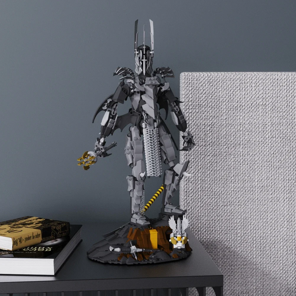 Nieuwe Dark Lord Saurned Robot Filmpersonages Soldaten Geheerst Van De Ringen Minas Tirith Bouwsteen Speelgoed Jongen Geschenken
