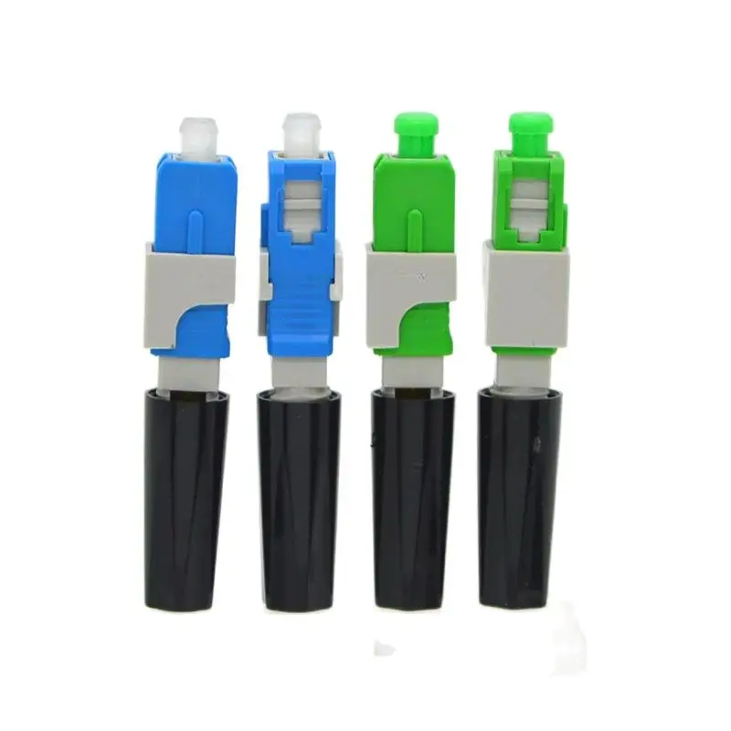 

100PCS FTTH Pre-Bur Fiber Optic Quick Connector Mechanical SC UPC APC Fast Connector Adapter Free shipping TO Russin