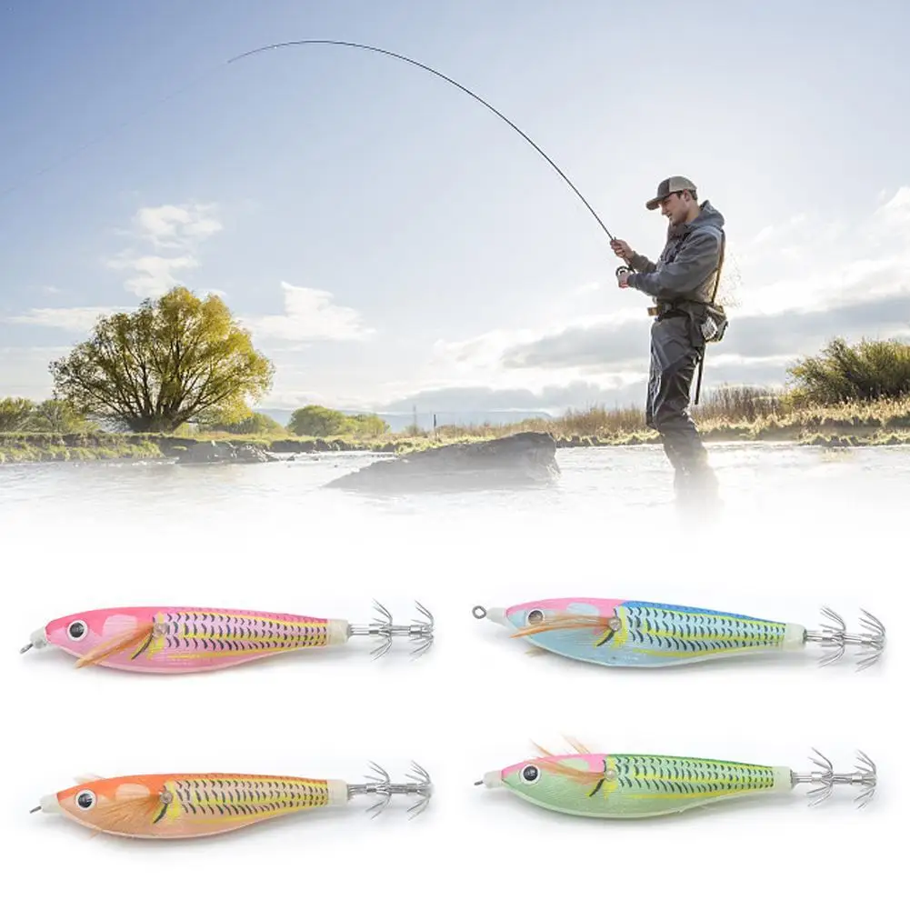 

5pcs Squid Fishing Lures Hard Artificial Bait Fishing Wobblers Crankbait Lure Octopus Bait Fishing Accessories