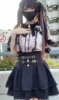 Japanese Kawaii Mini Cake Skirts Womens Jupe Fairy Bandage Lolita High Waist Y2k Aesthetic Sweet Lace Gothic JK Faldas Skirt 2