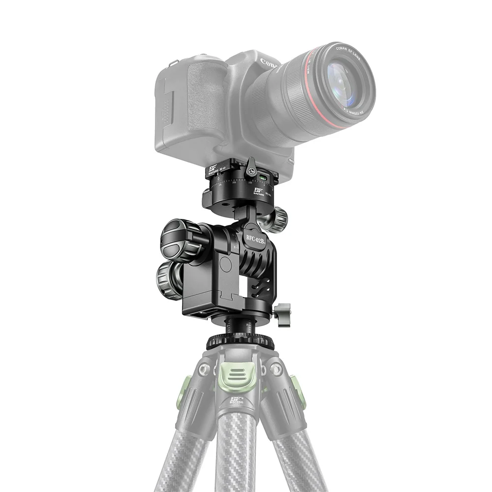 BAFANG Tripod Ball Head Panoramic CNC Metal Camera Tripod Geared Head For Monopod DSLR Camcorder