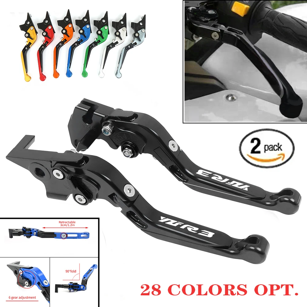 

For Yamaha YZFR3 2015-2023 YZF R3 YZF-R3 R6 R125 R1 Motorcycle Folding Extendable Adjustable Brake Clutch Levers Handles Levers