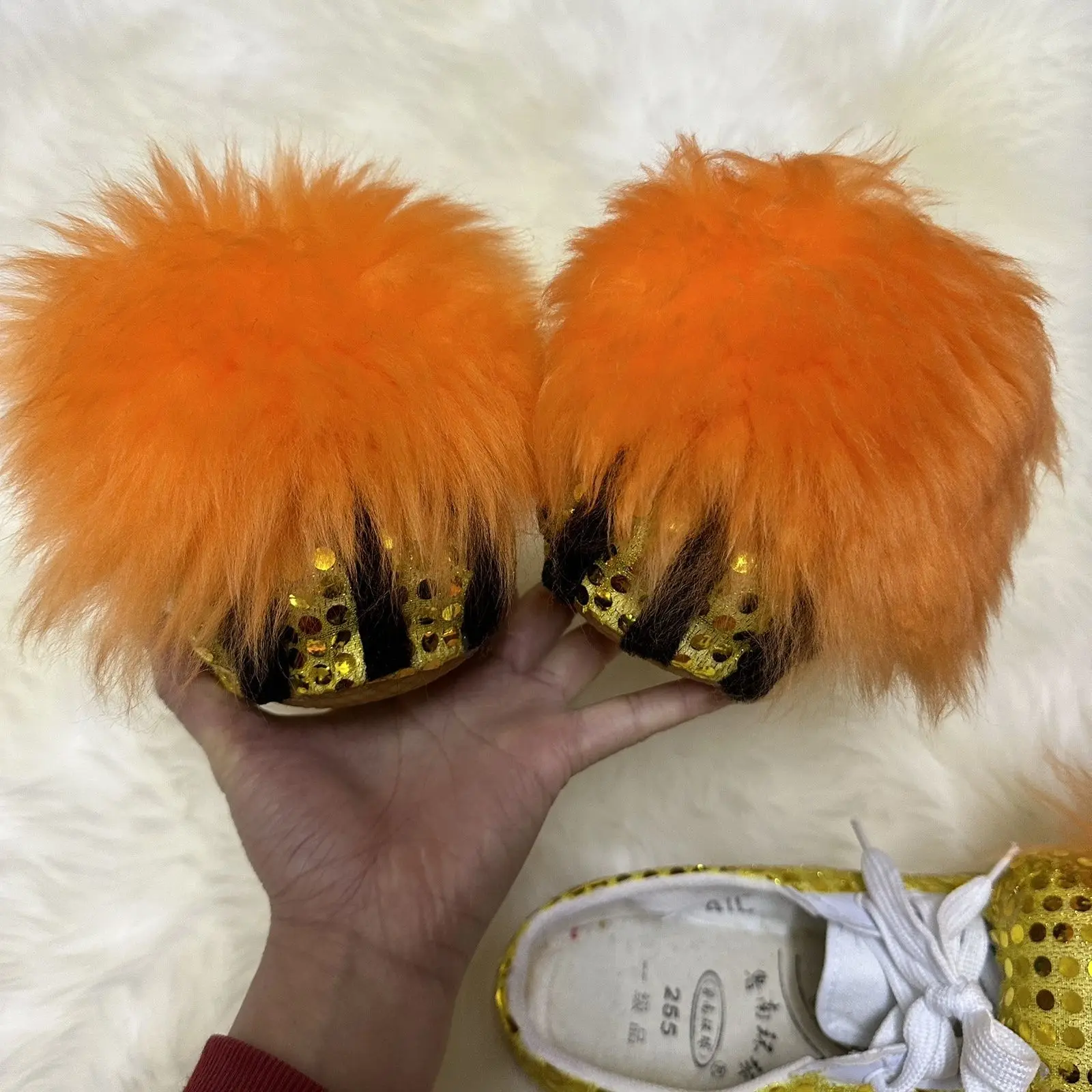 Adult Lion Dance Shoes Cosplay Chinese Kid Boy Girl Children Folk Art Wool Southern School Stage Pair  Birthday Gifts Halloween
