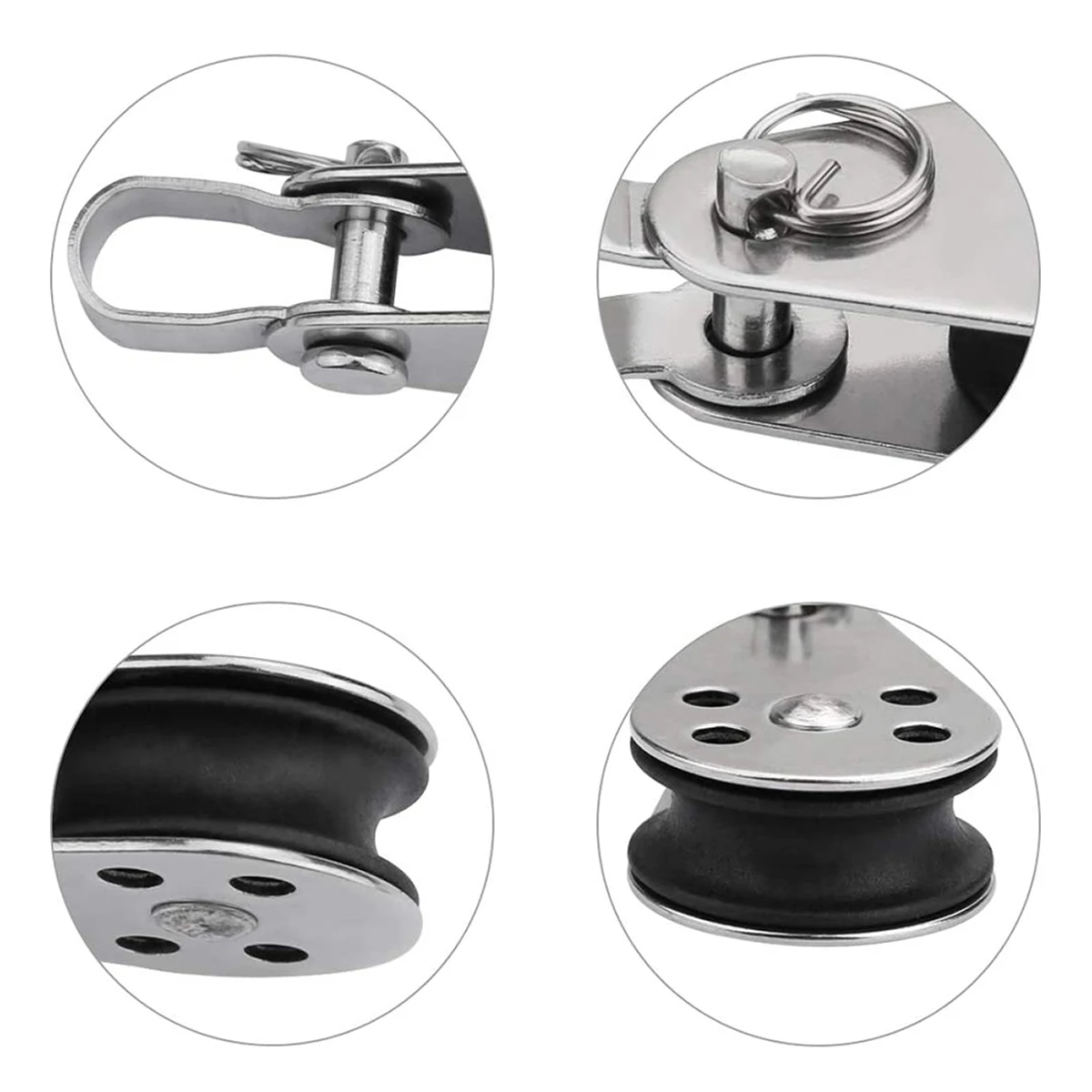 SDENSHI Carrucola Per Puleggia In Acciaio Inossidabile 316 Per - Foto 11