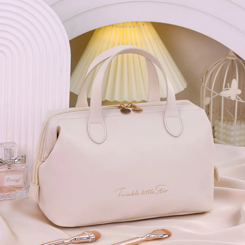 حقيبة أدوات تجميل للسفر بسعة كبيرة ، تخزين مستحضرا...