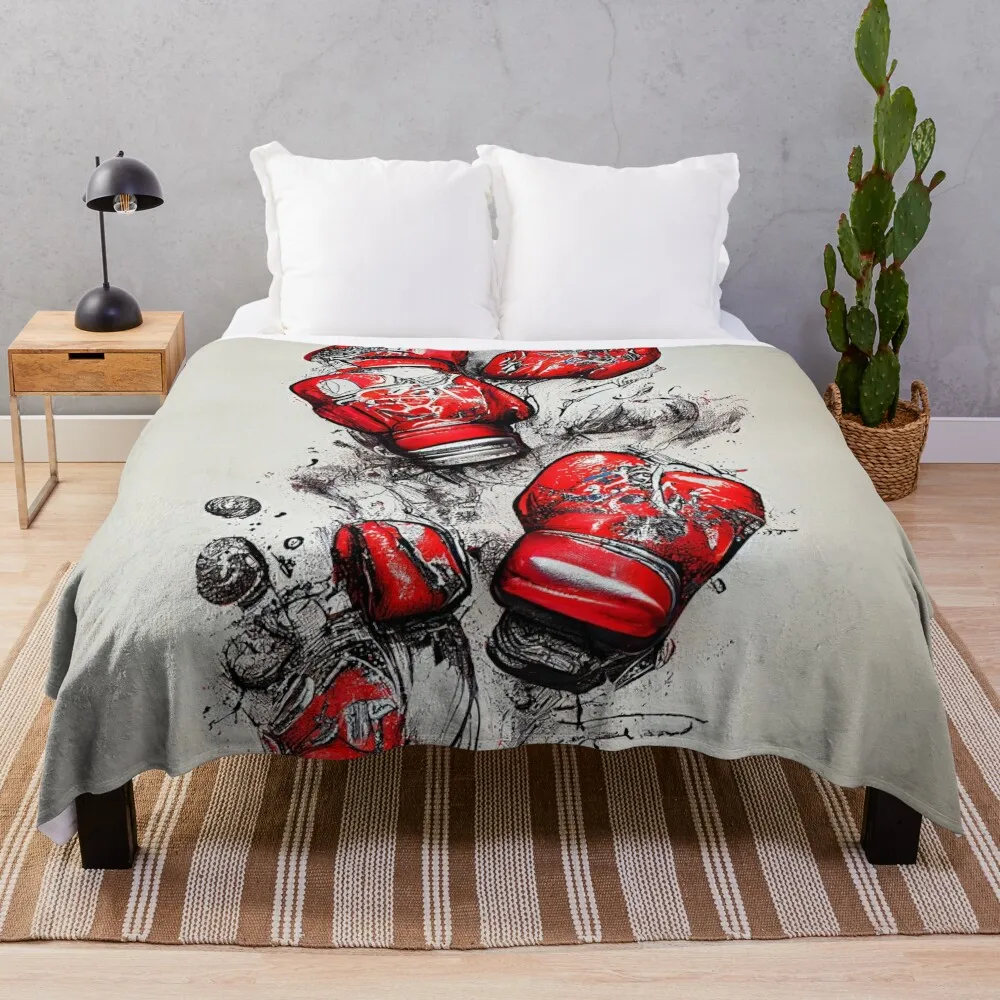 

boxing gloves Throw Blanket Cute Blanket Plaid Blankets For Baby
