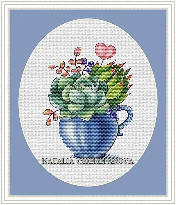 Adorable Hedgehogs with Coffee DIY Cross Stitch Kit