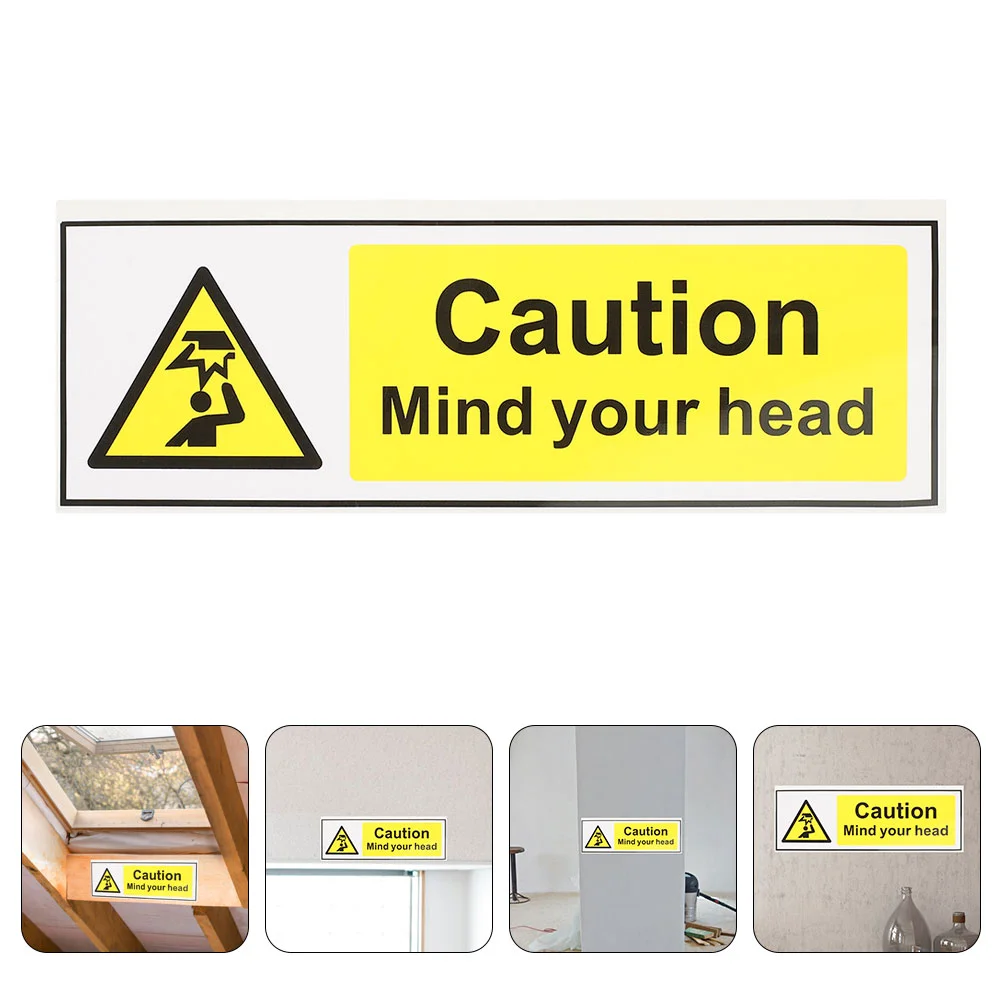 

3 Pcs Signage Stickers Low Overhead Clearance Warning The Caution Watch Your Signs Pvc Ceiling