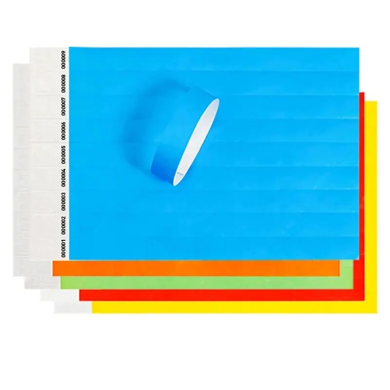 Duband 1000 řadový cifra tyvek barevný papír týmový slavnost náramky pro akcí jednoduchý nízko teplota knihtisk z černá loga