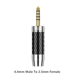 Universal HiFi Audio Jack Adapter - Male to Female Connector (4.4mm M To 2.5mm F)