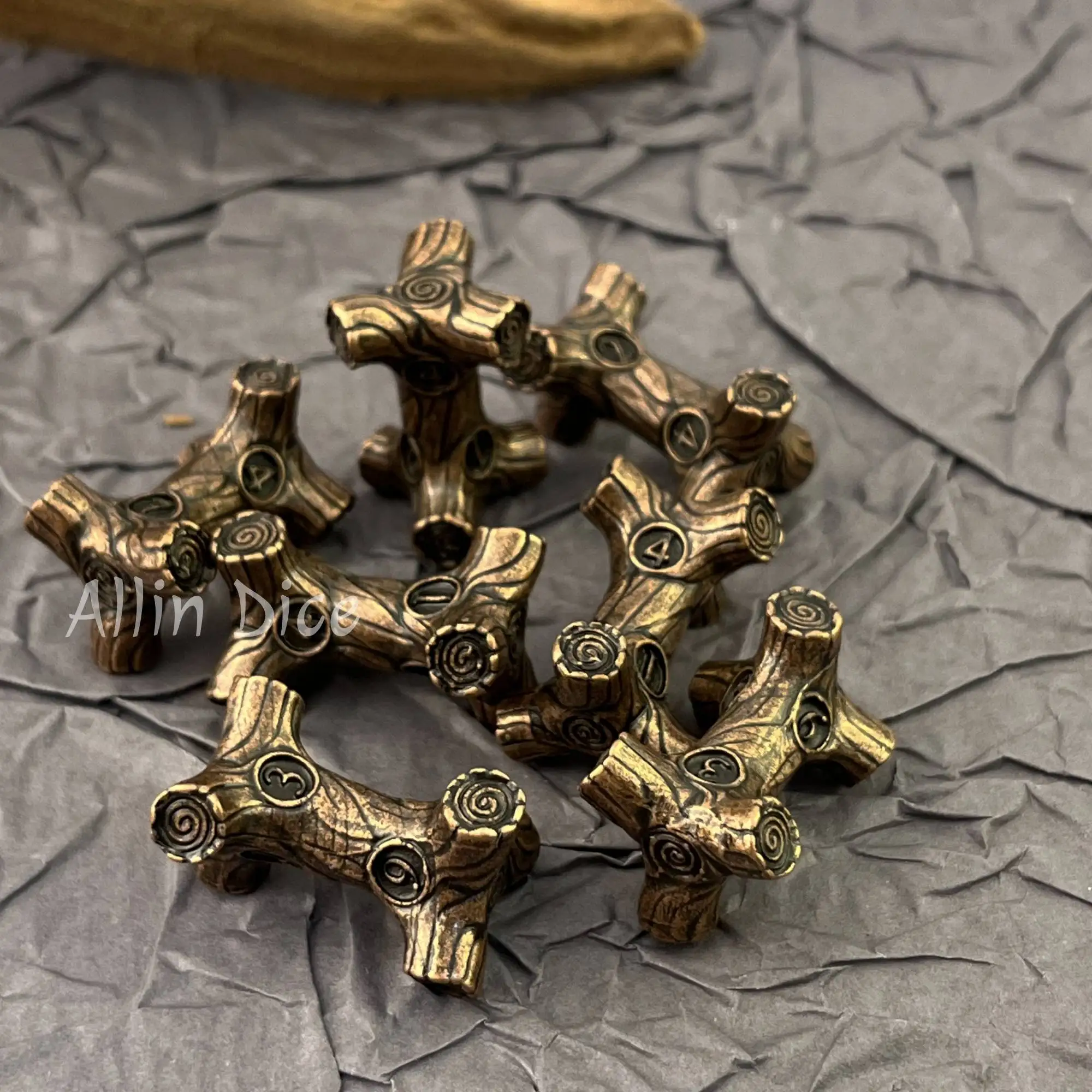 7PCS Metal Branch Dices DND Dice set for Dungeon and Dragons DND RPG Dices Metal Role Playing Games D&D Branch Shaped Dice