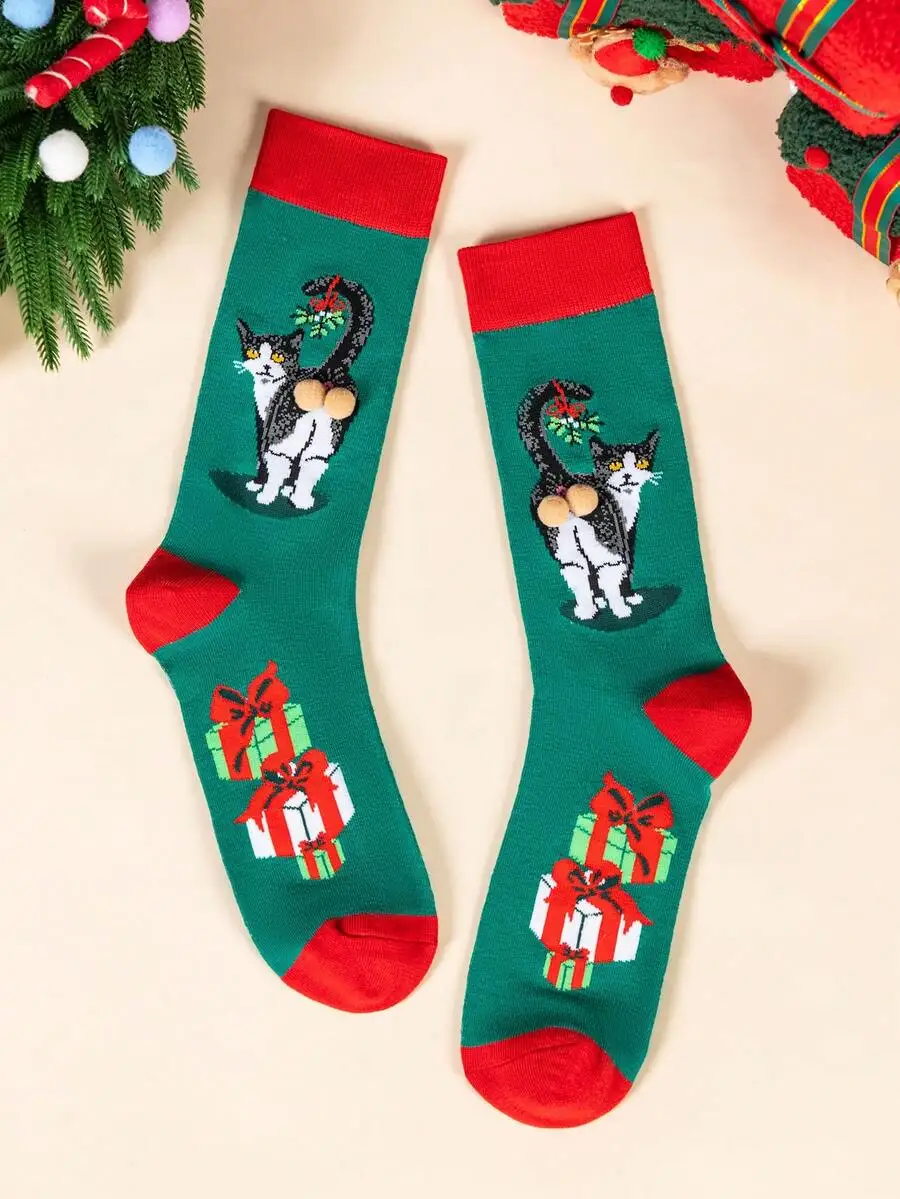 Stylish and Playful Goose Head Cotton Socks - Unisex Casual Happy Animal Design