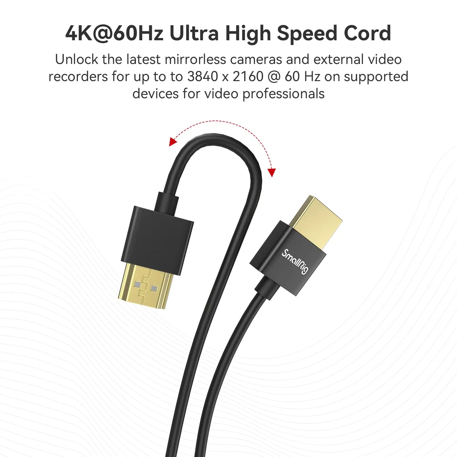 รูปสินค้า สายเคเบิล 4K บางเฉียบ สำหรับกล้อง BMPCC 6K และอุปกรณ์ถ่ายภาพ