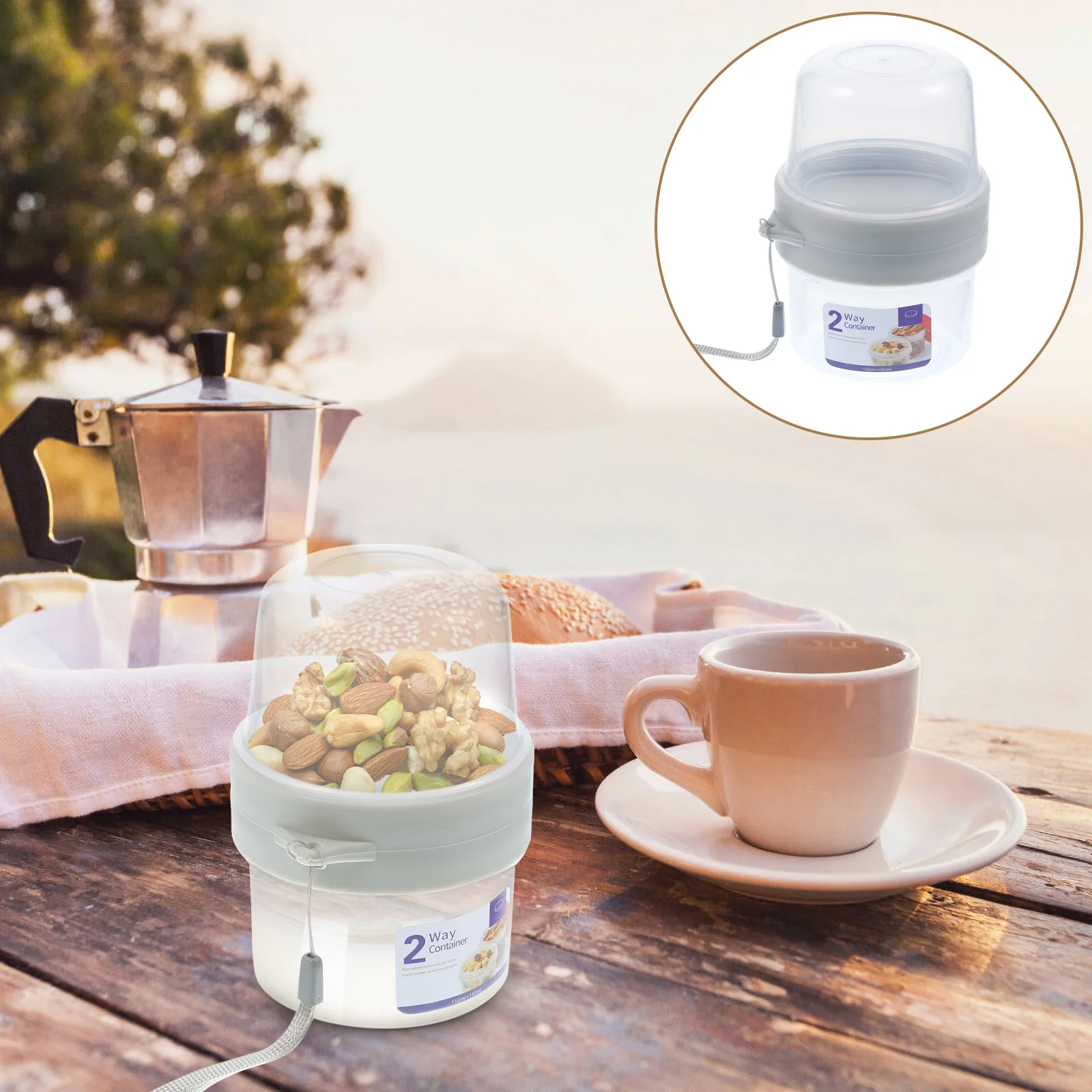 Soup Mug with Lid Double Layer Storage Cup Yogurt Portable Container Breakfast Cups Go