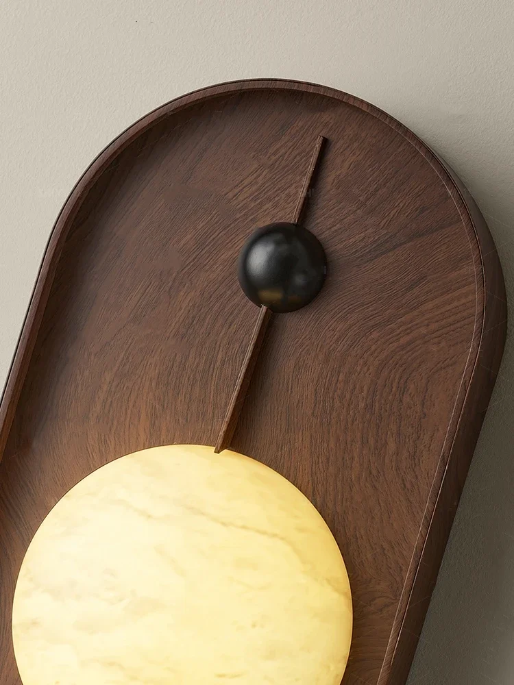 Description Picture 6 of itemCreative Natural Marble Wall Light Coffee Metal For Parlor Bedroom Aisle Restaurant Sconce Dropshipping 3000K