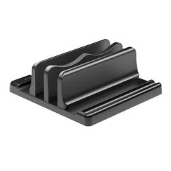 Space - Saving Vertical Laptop Stand with Adjustable Width (Black)