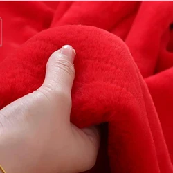 Luxurious 5MM Plush Fabric - Soft Artificial Fur - 50x165cm (Red)