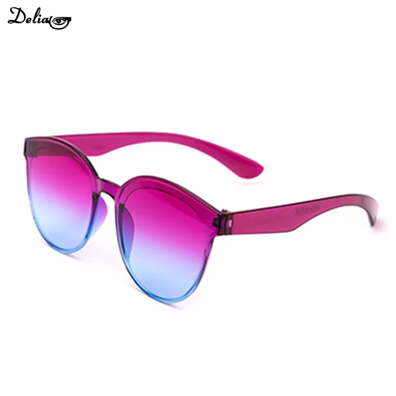 Candy Color Transparent Sunglasses UV400 Oval Frameless Sun Glasses Eyewear fashion sunglasses