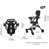 Baby Stroller for Toddler One-click Folding Lightweight Stroller Two-ways Baby Strolling Cart with Canopy Swivel Front Wheel 2